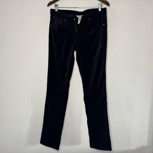 Sundance Velveteen Jeans Black Size 6 Stretch Velvet Quiet Luxury Academia Mod - Picture 12 of 16